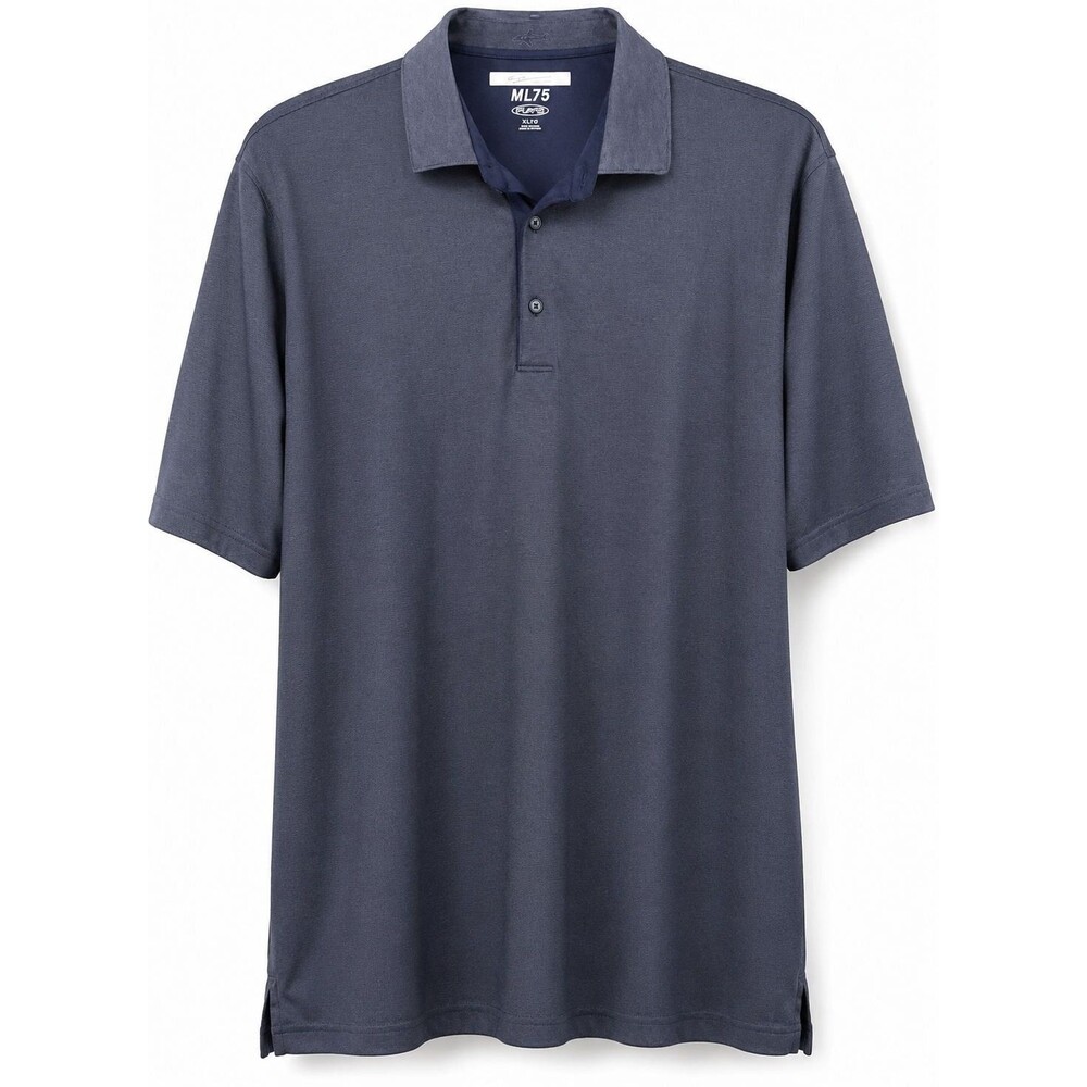 Mens Greg Norman ML75 Play Dry Golf Shirt Blue Short Sleeve XL